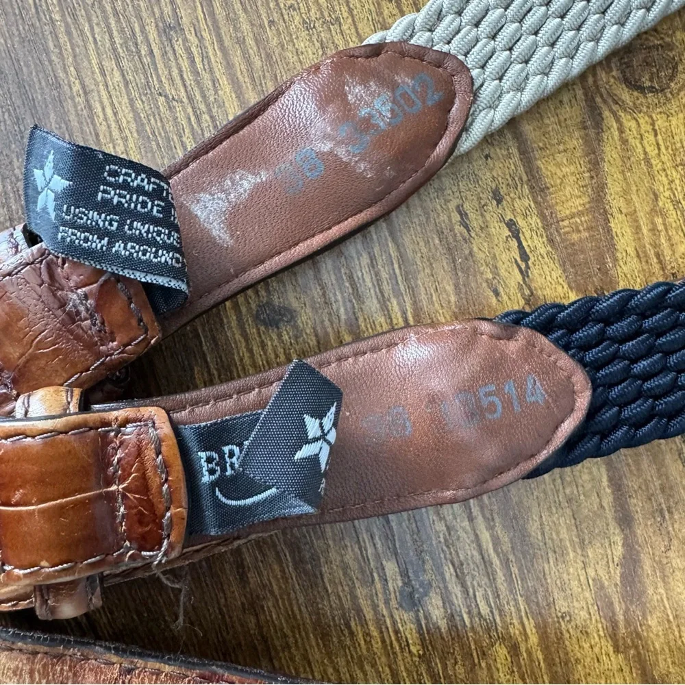 Brighton Brown and‎ Black Braided Belt Duo